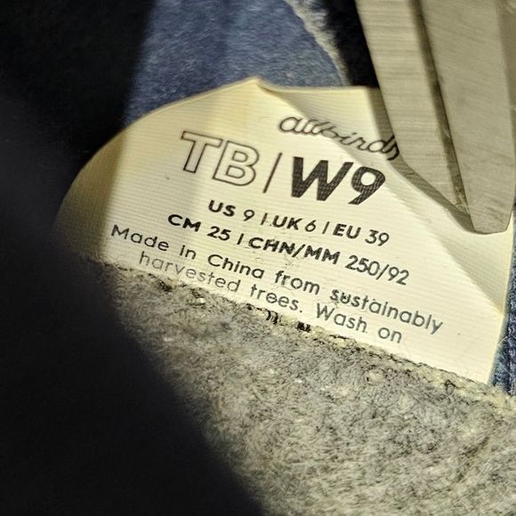 ALLBIRDS Tree Breezers Blue Flats- Size 9 - Picture 9 of 9